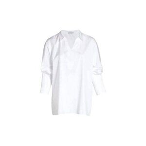 Dylan XS White Cotton Tunic Shirt By Harshman Womens Work Wear Executive Wear